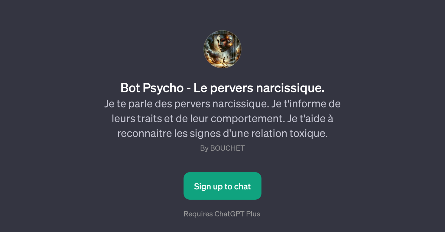Bot Psycho - Le pervers narcissique website