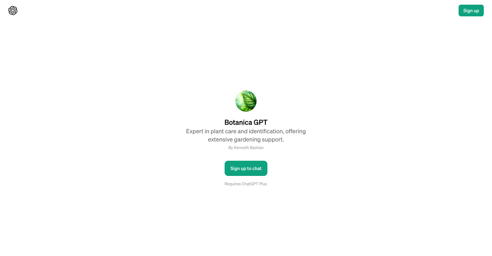 Botanica GPT website