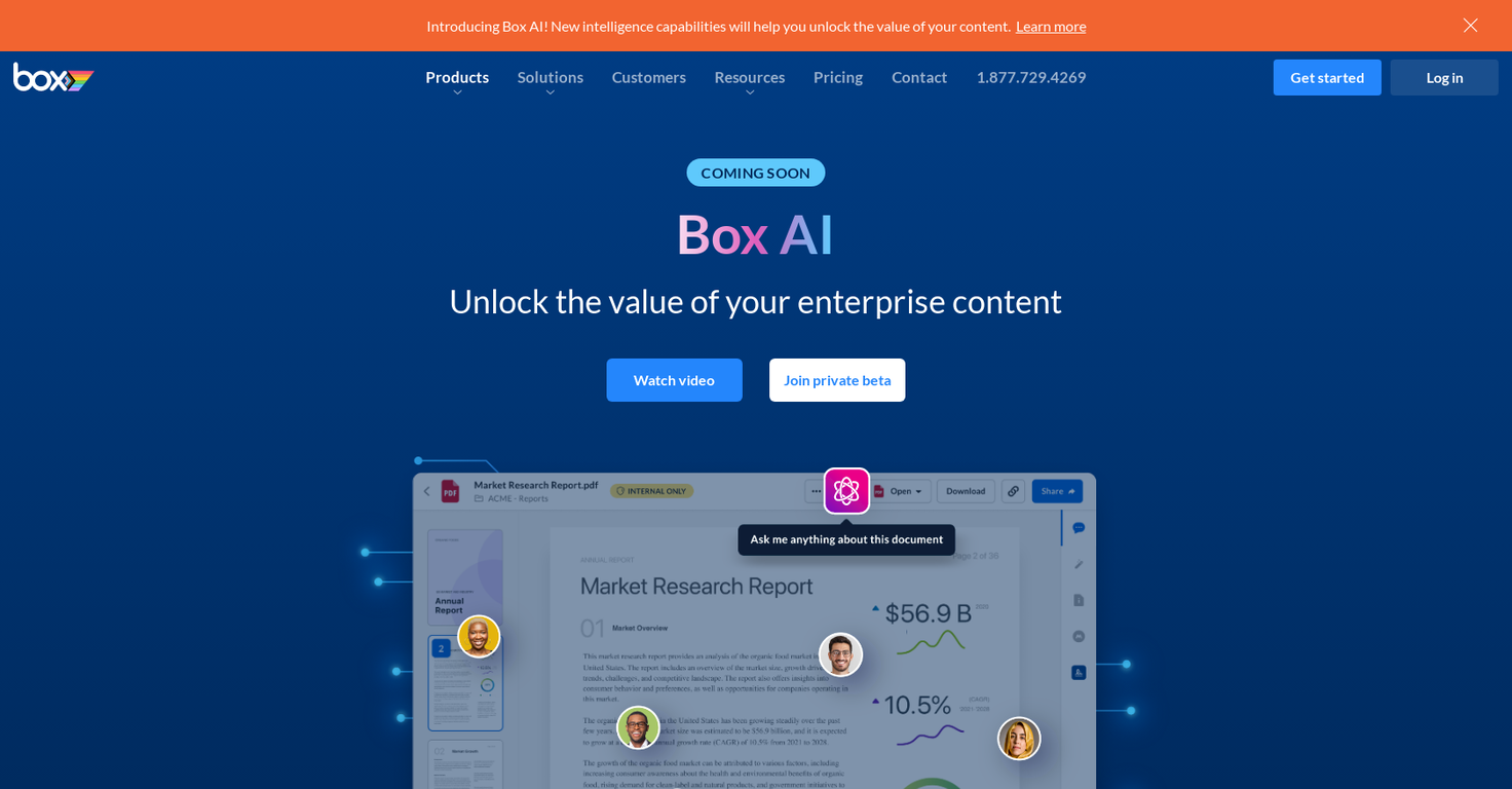 Box AI website