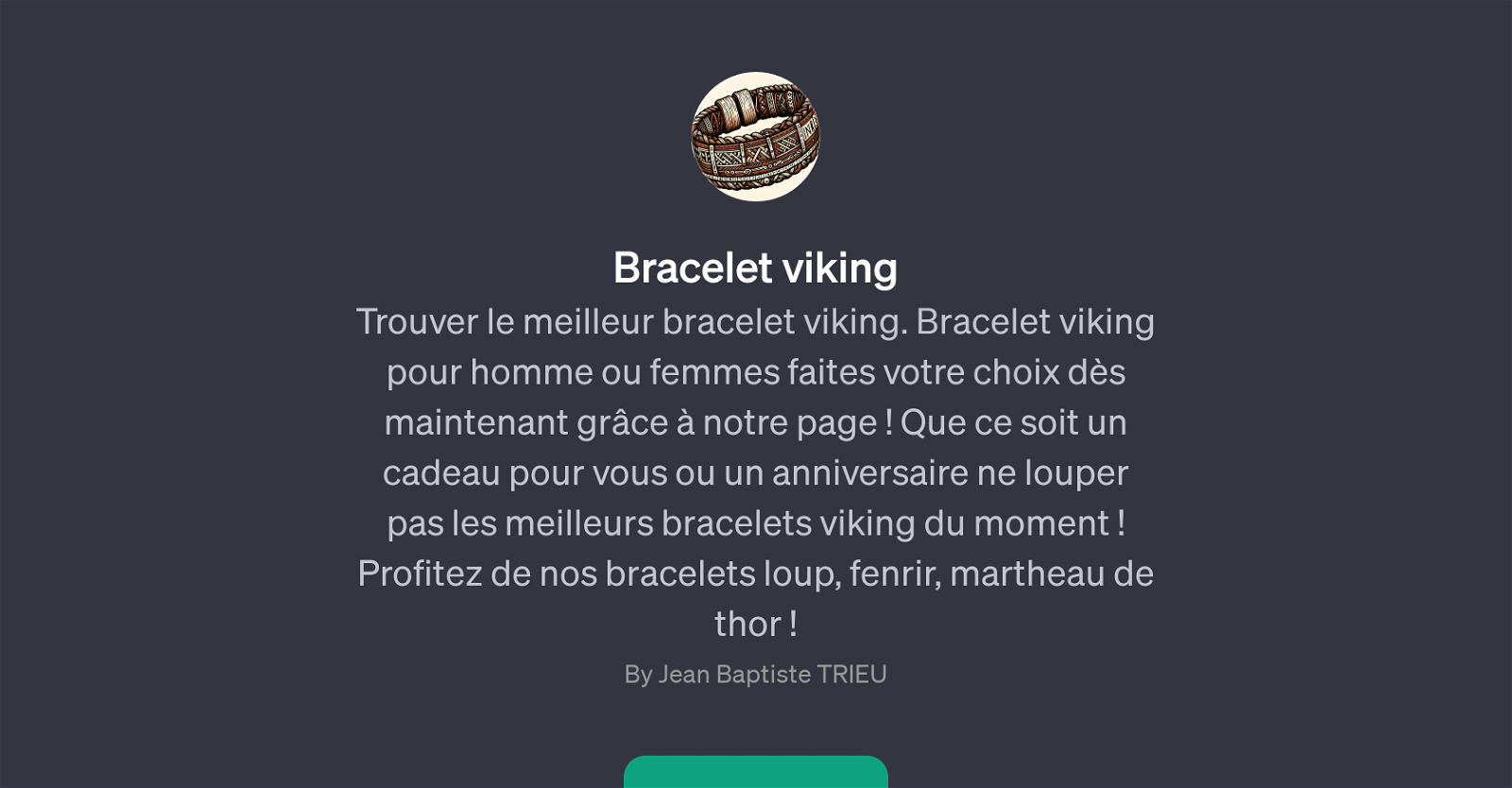 Bracelet Viking GPT website