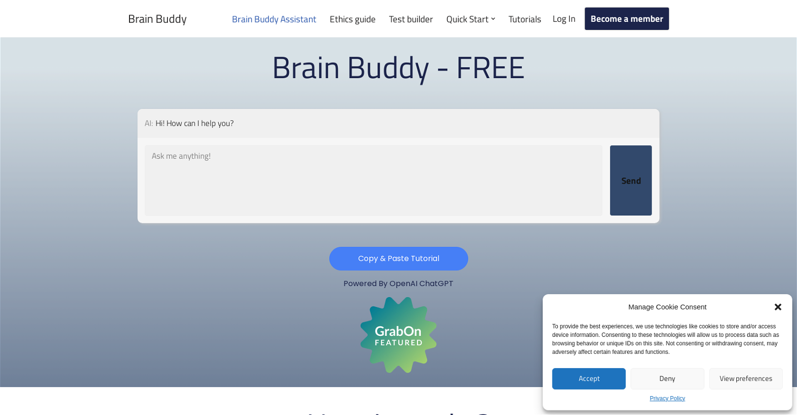 Brain Buddy website