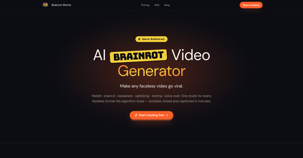 Brainrot Shorts website
