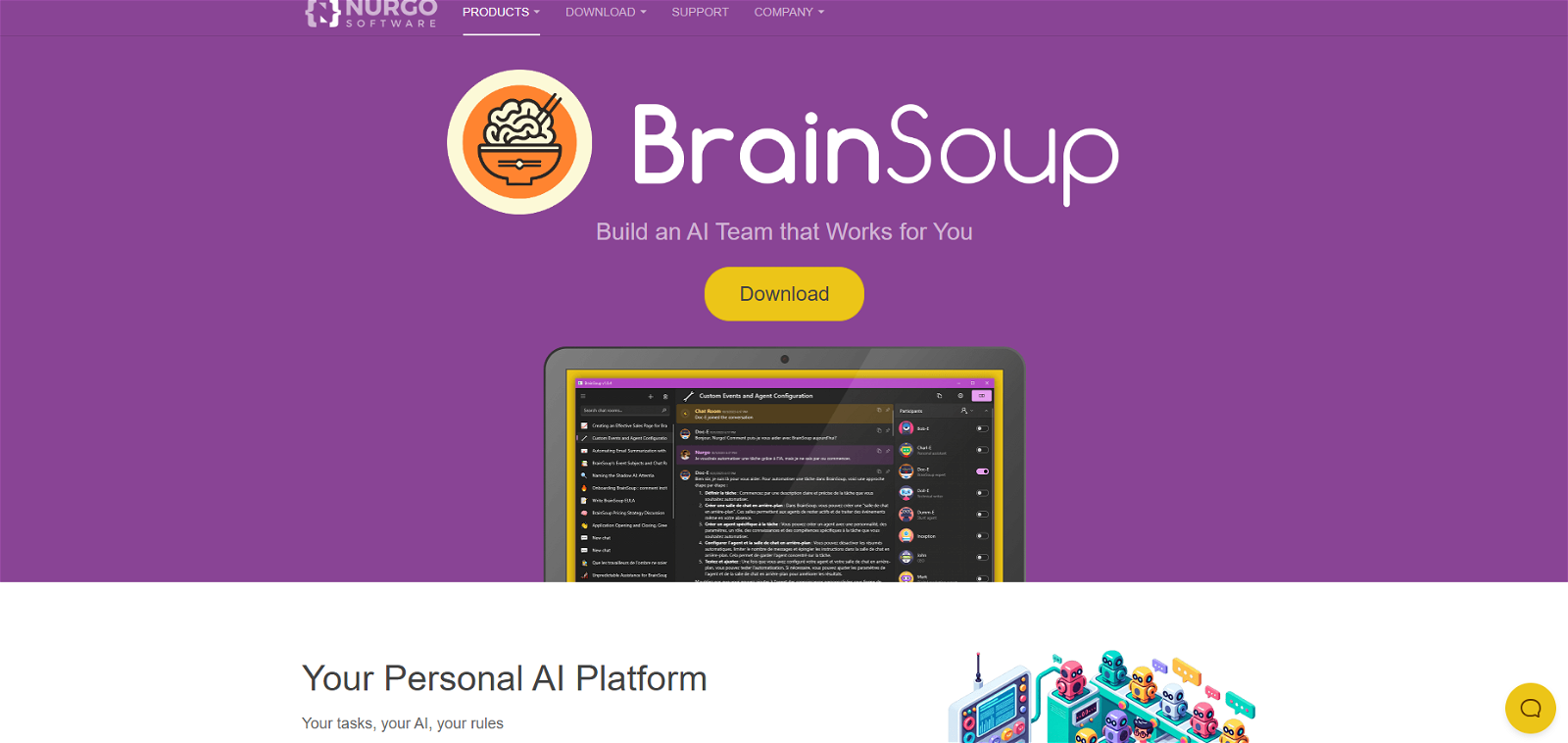 BrainSoup website