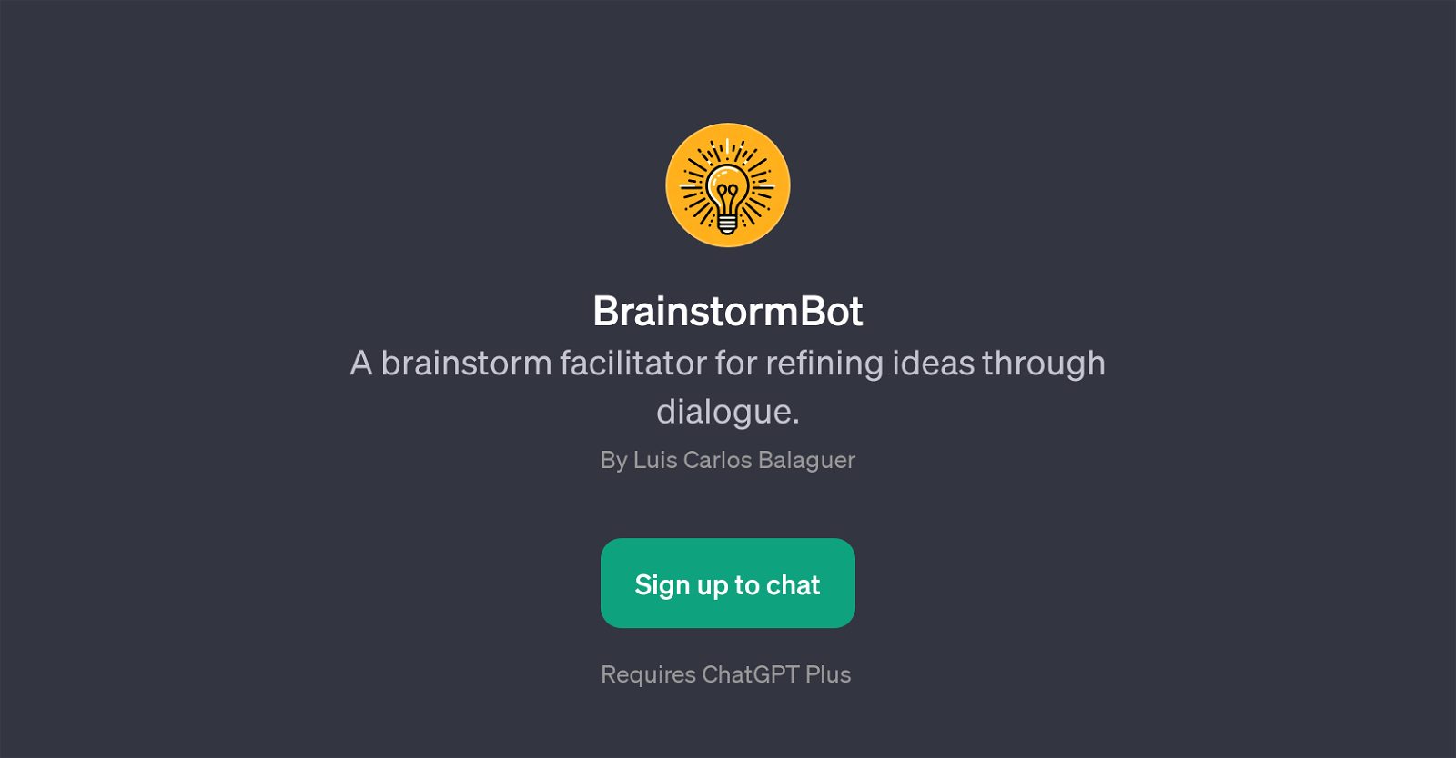 BrainstormBot website