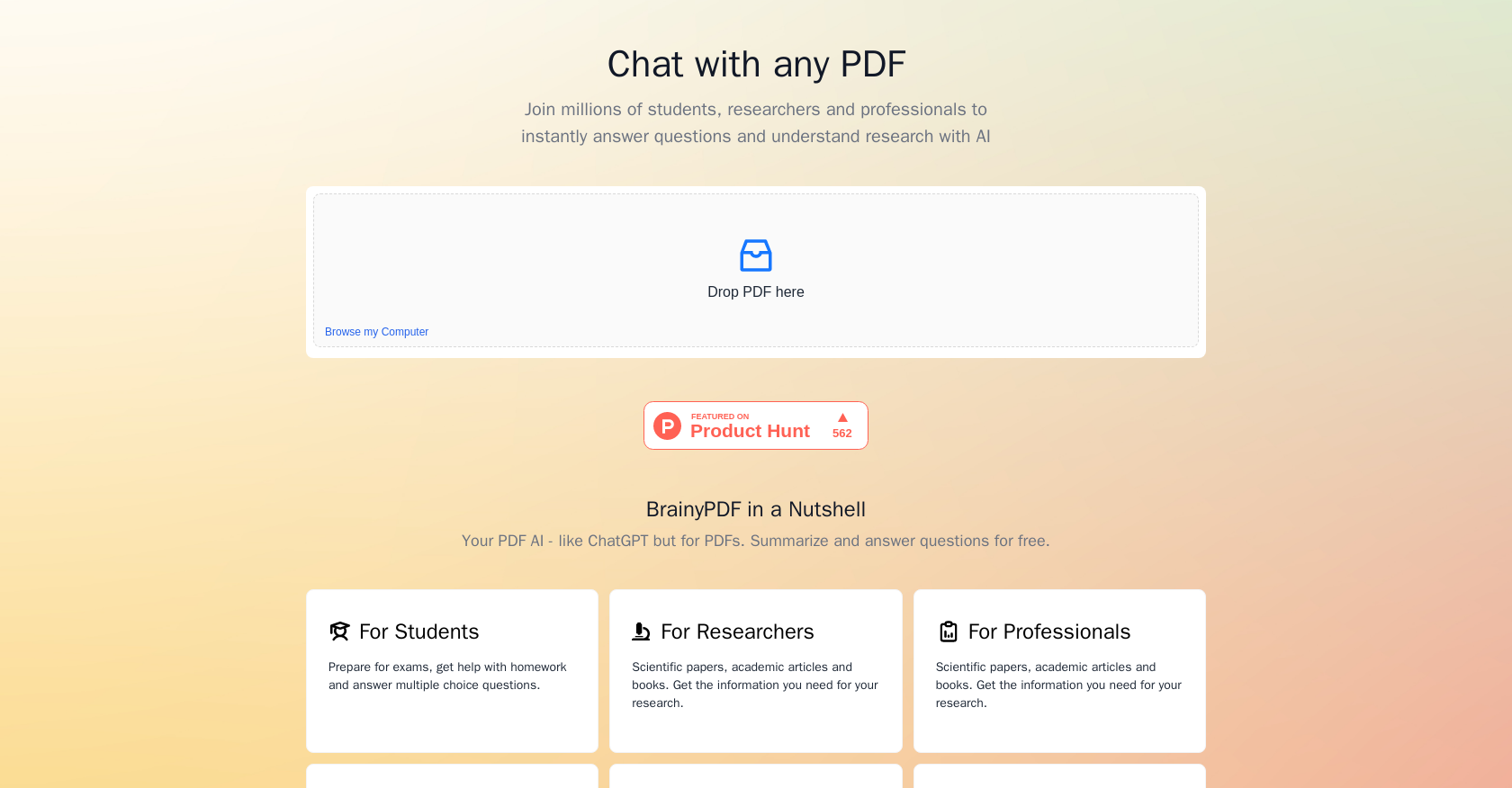 BrainyPdf website