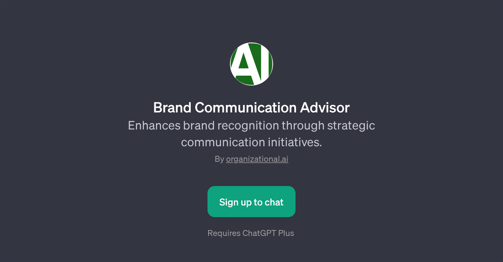 Brand Communication Advisor website