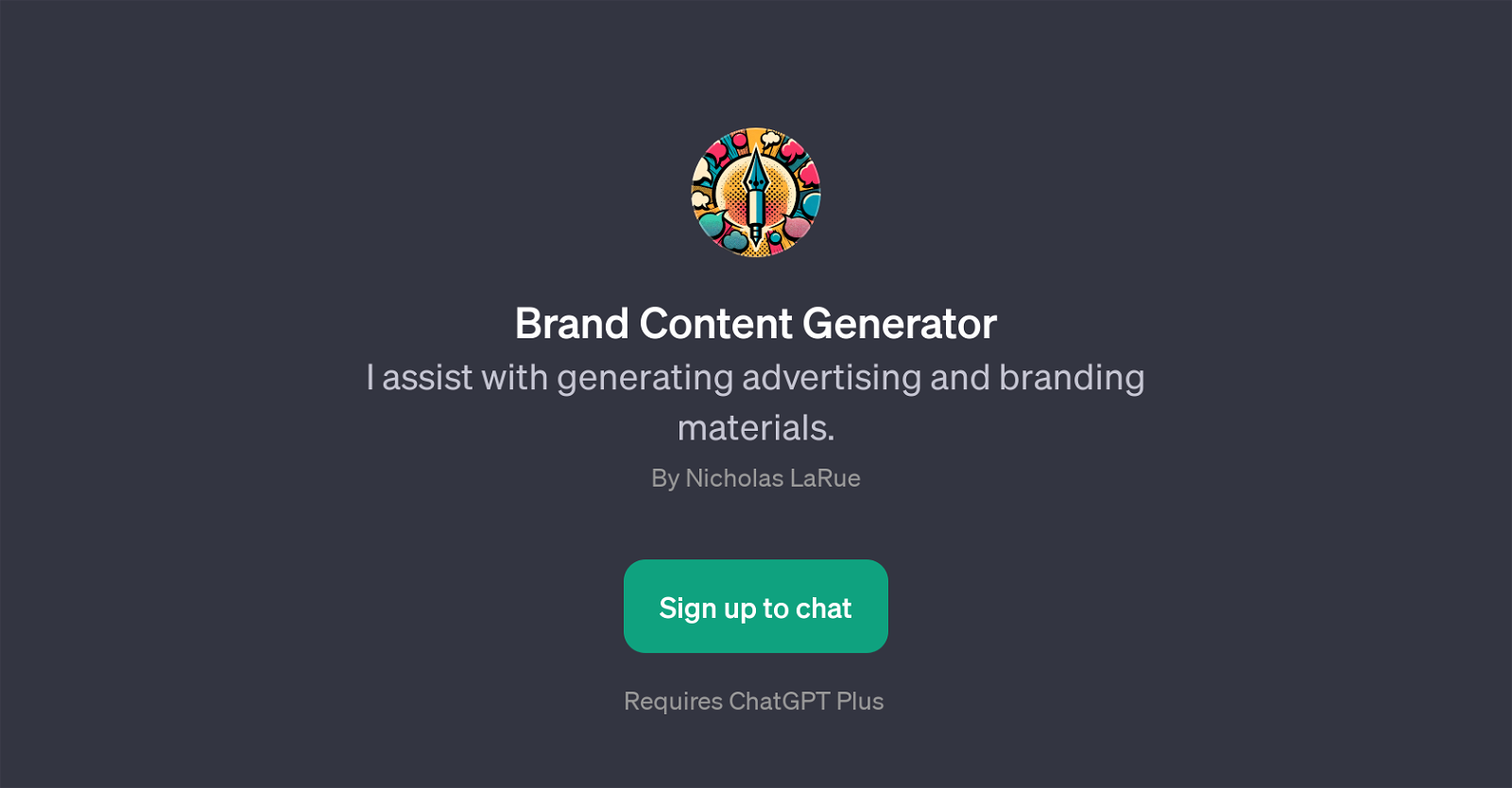 Brand Content Generator website