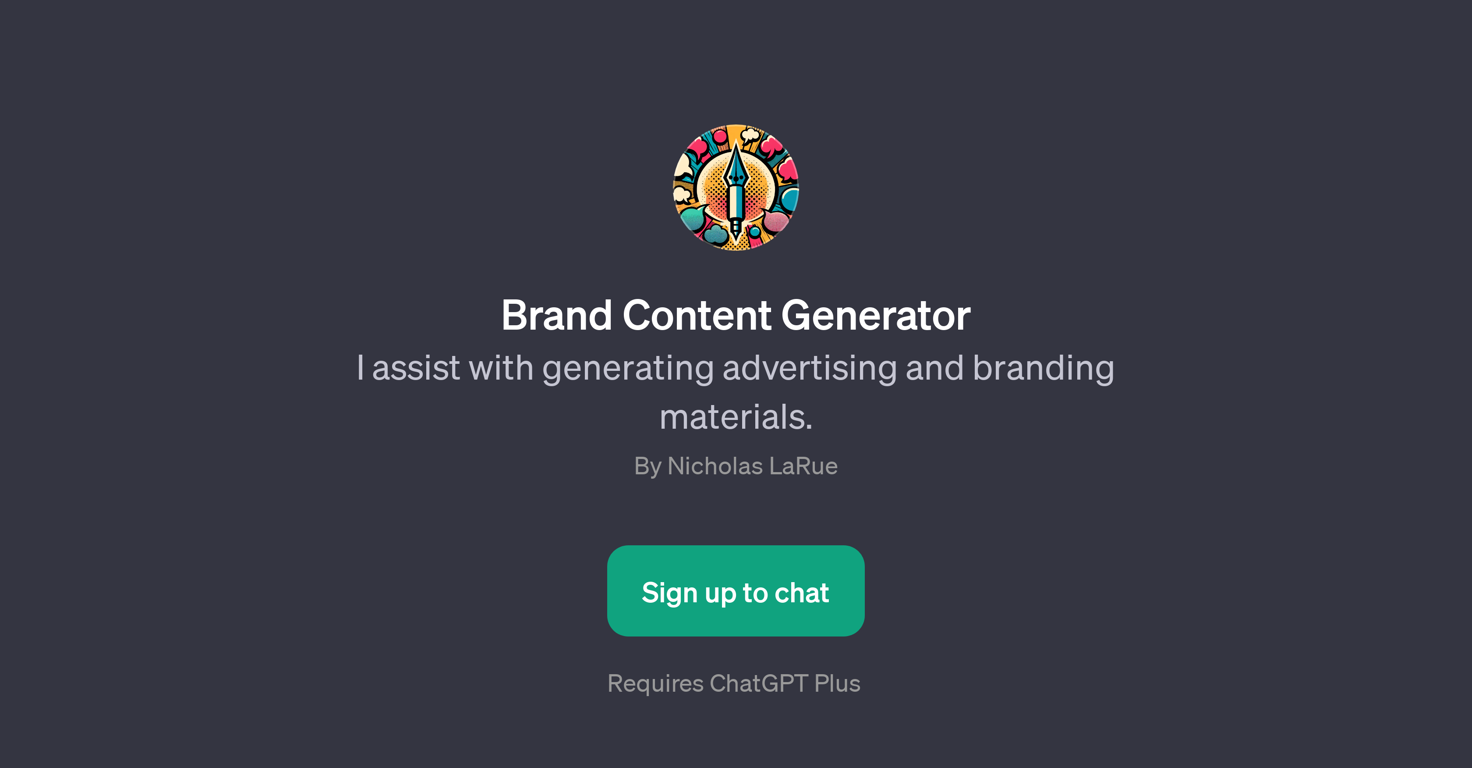 Brand Content Generator website