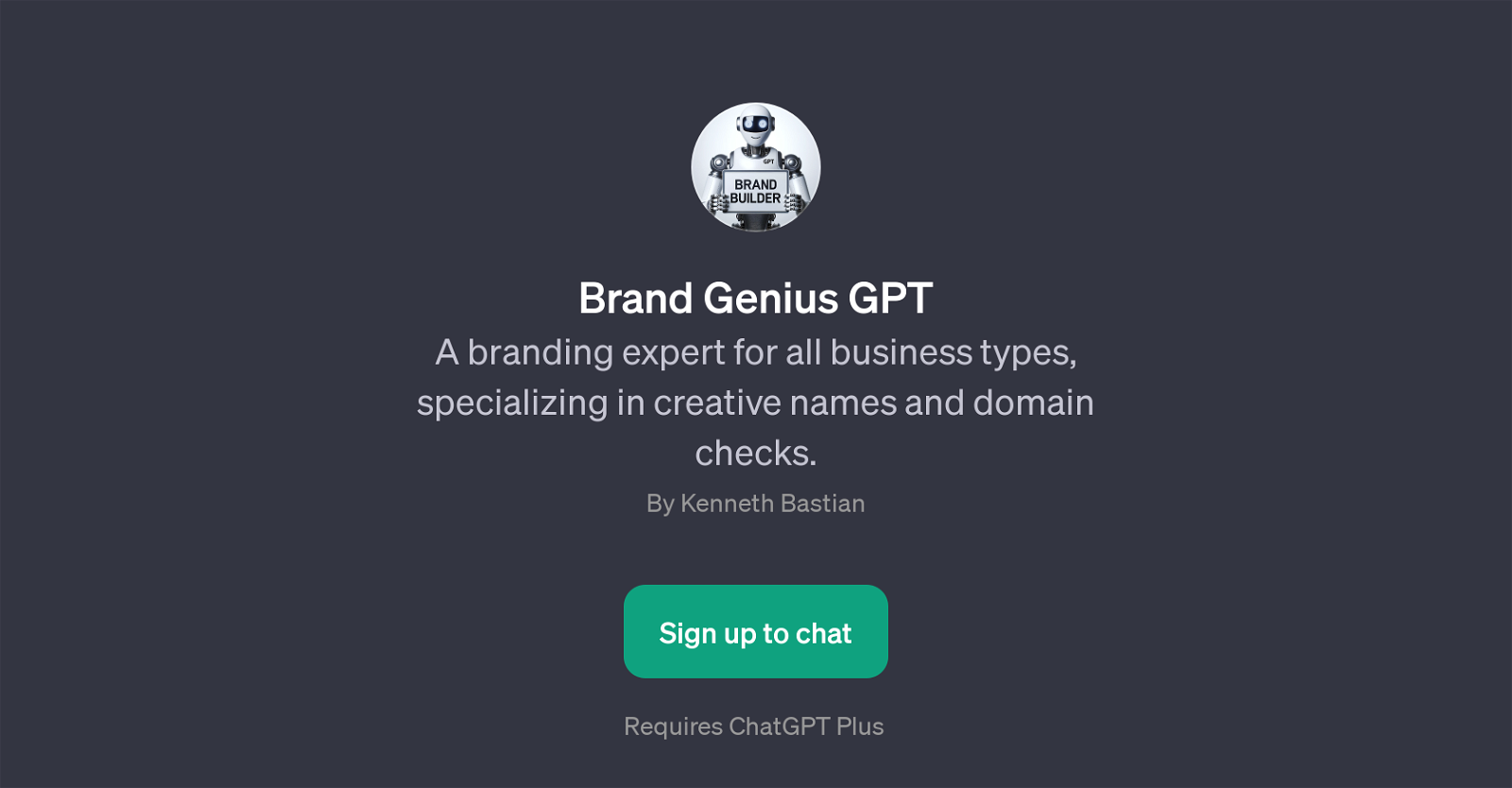 Brand Genius GPT website