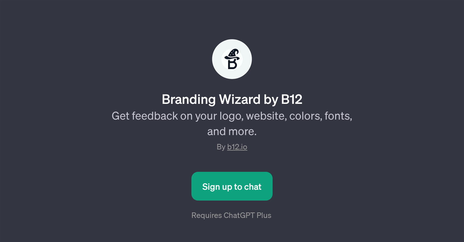 Branding Wizard by B12 website