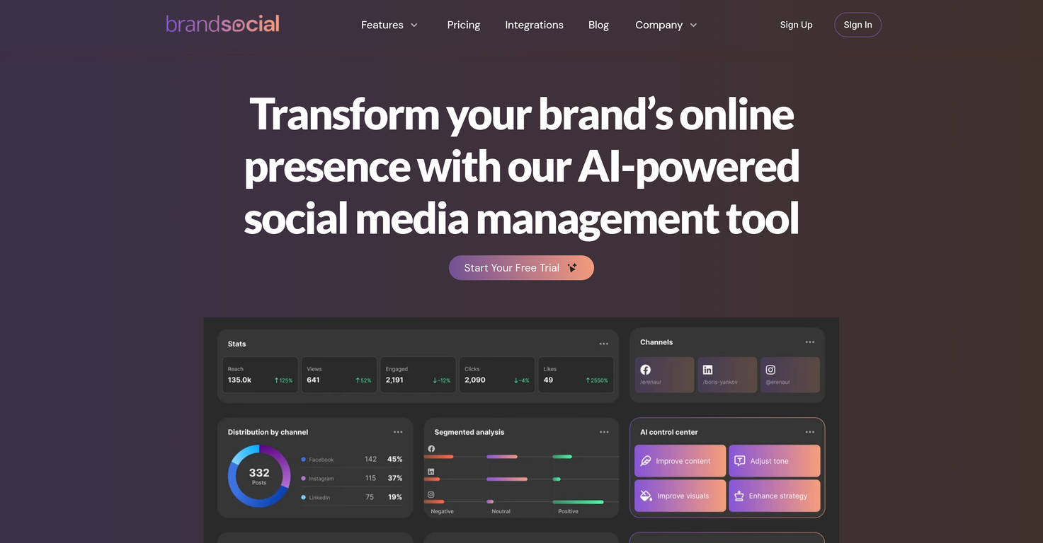 BrandSocial website