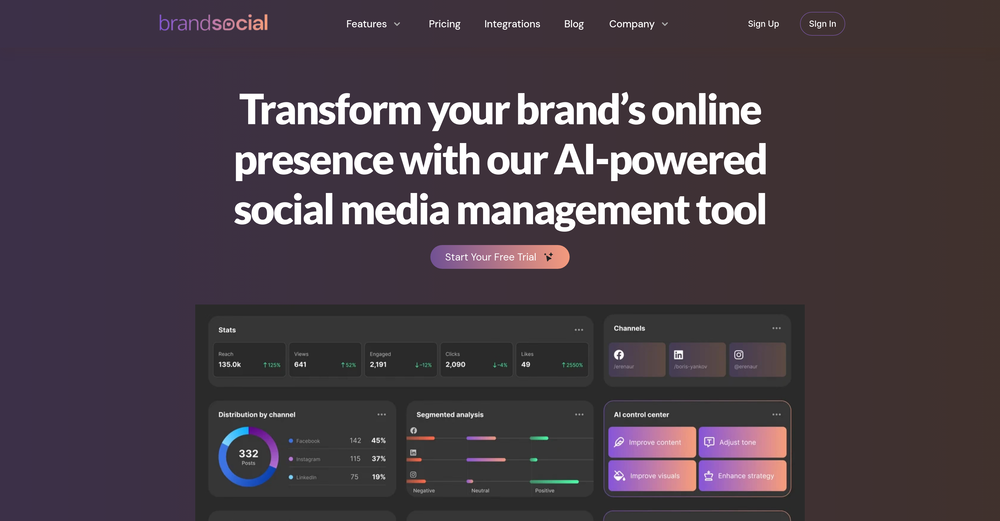BrandSocial website