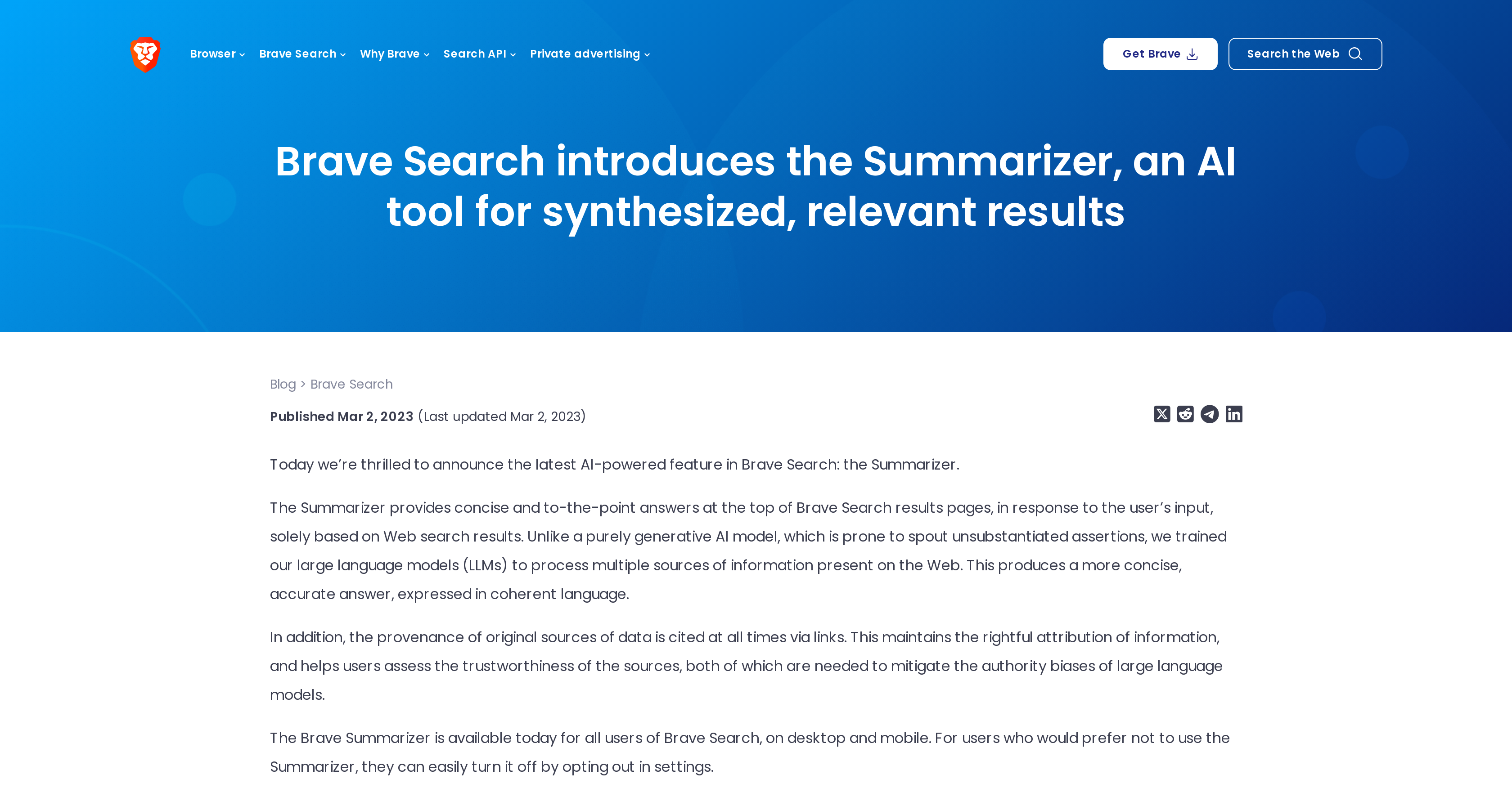 Brave Search Summarizer