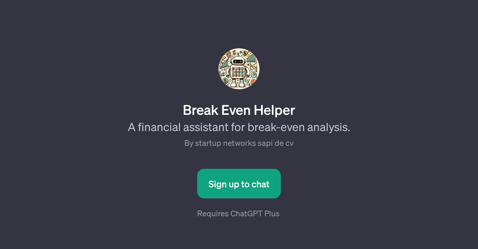 Break Even Helper website