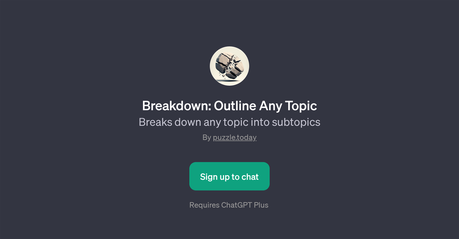 Breakdown: Outline Any Topic website