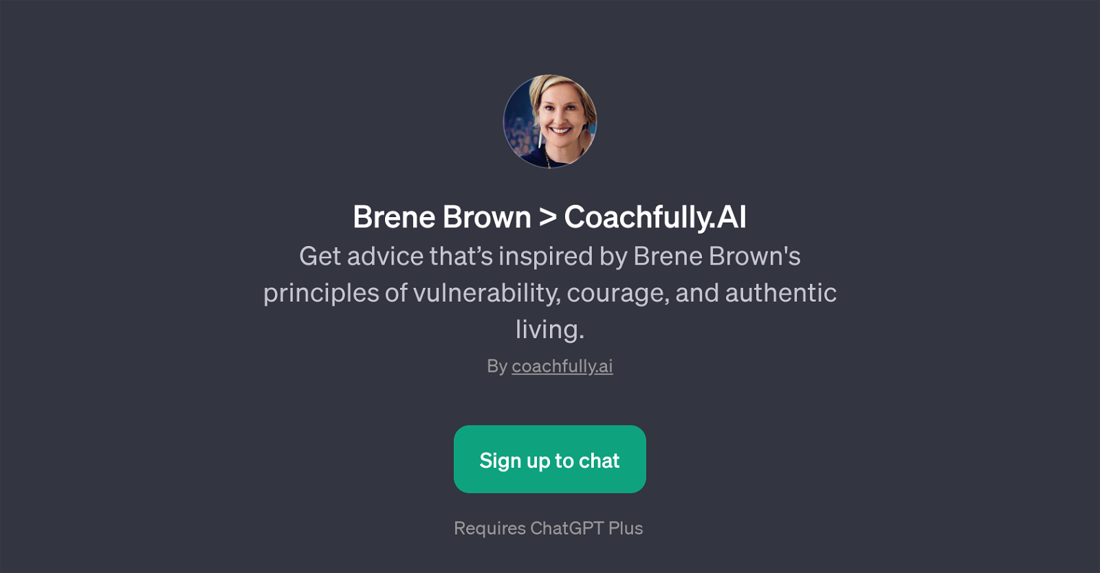 Brene Brown > Coachfully.AI website