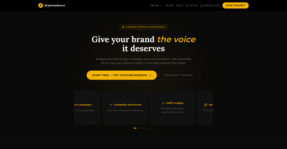 BrightMyBrand website