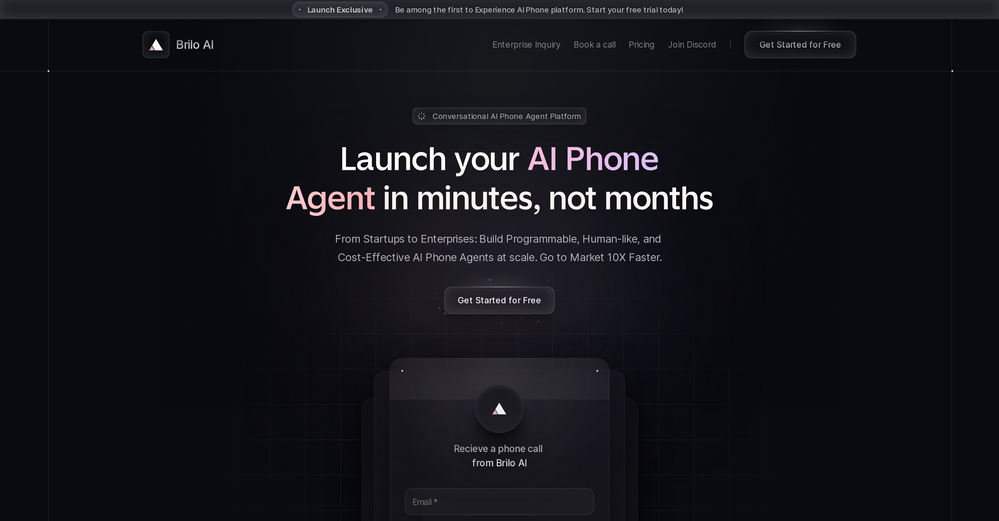 Brilo AI website