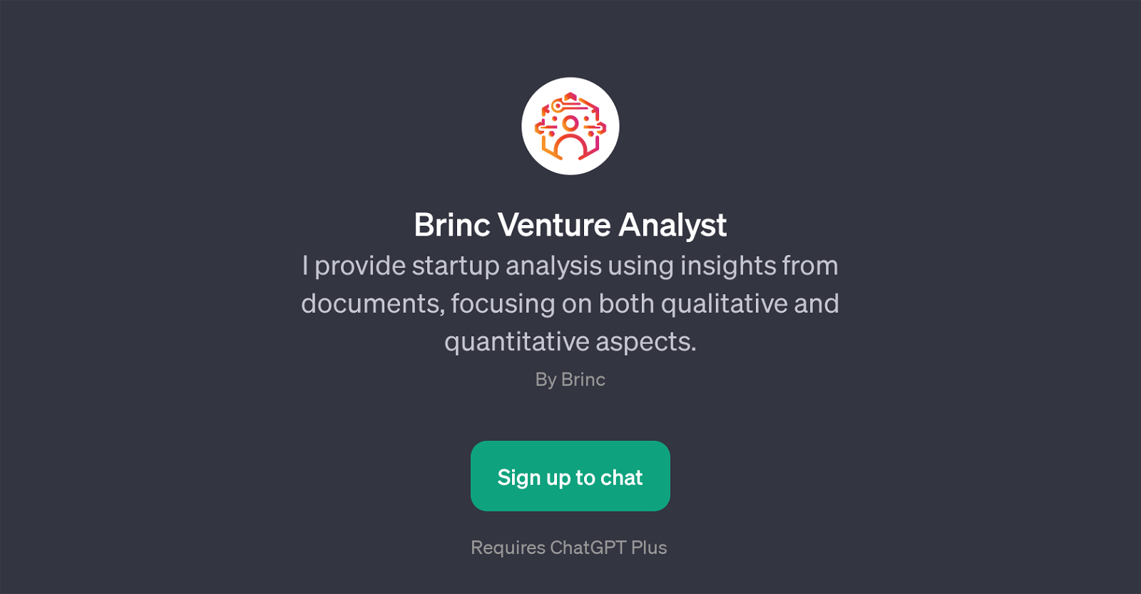 Brinc Venture Analyst website