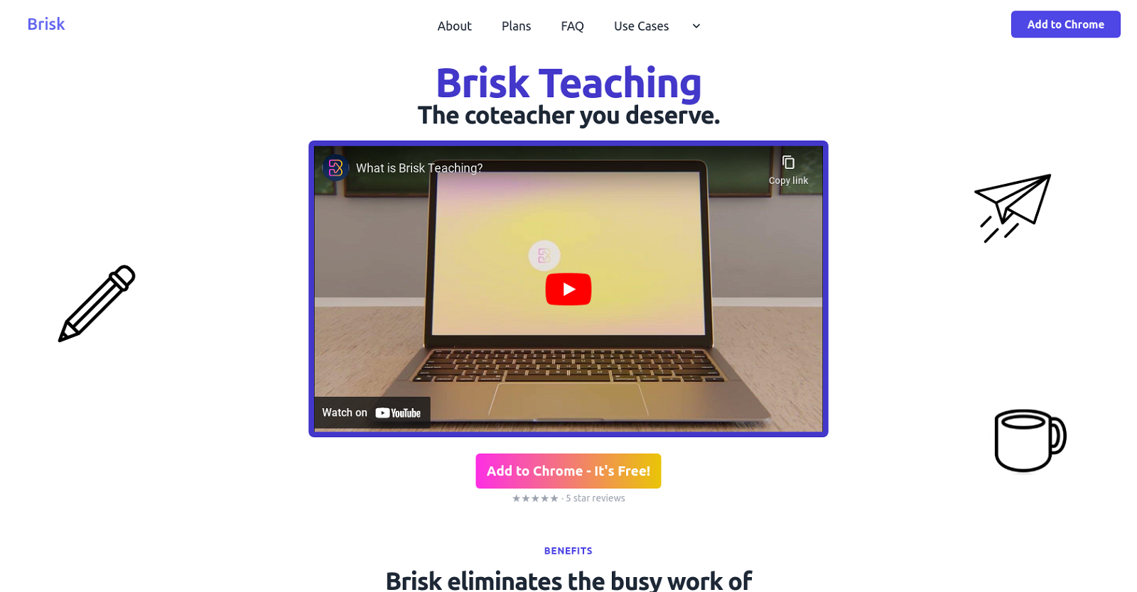 Brisk Teaching website