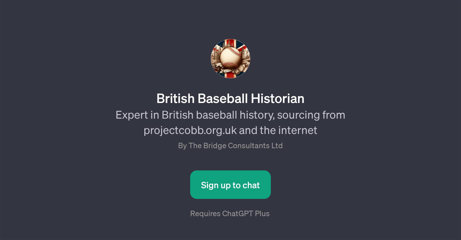 British Baseball Historian website
