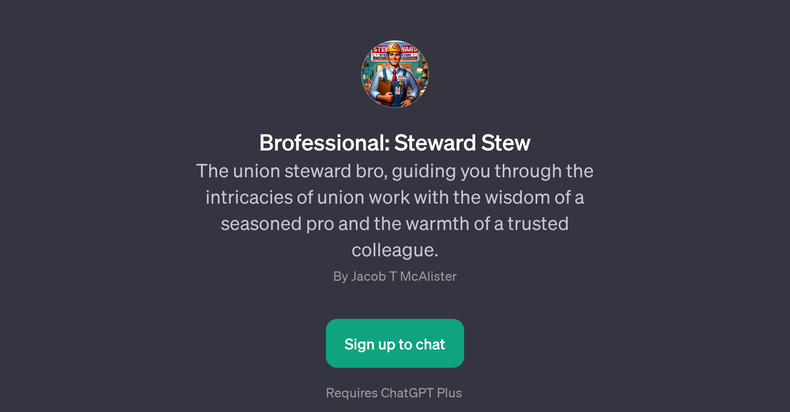Brofessional: Steward Stew website