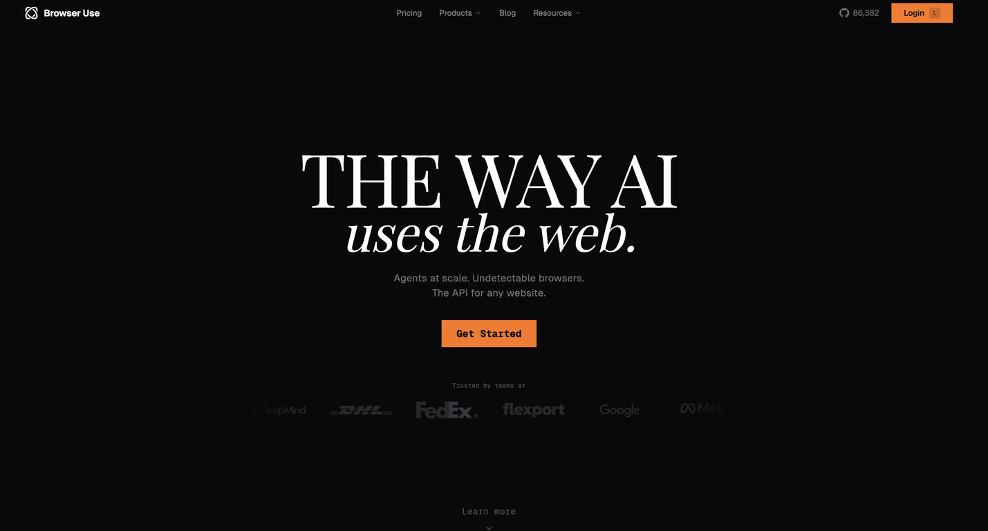 Browser Use website