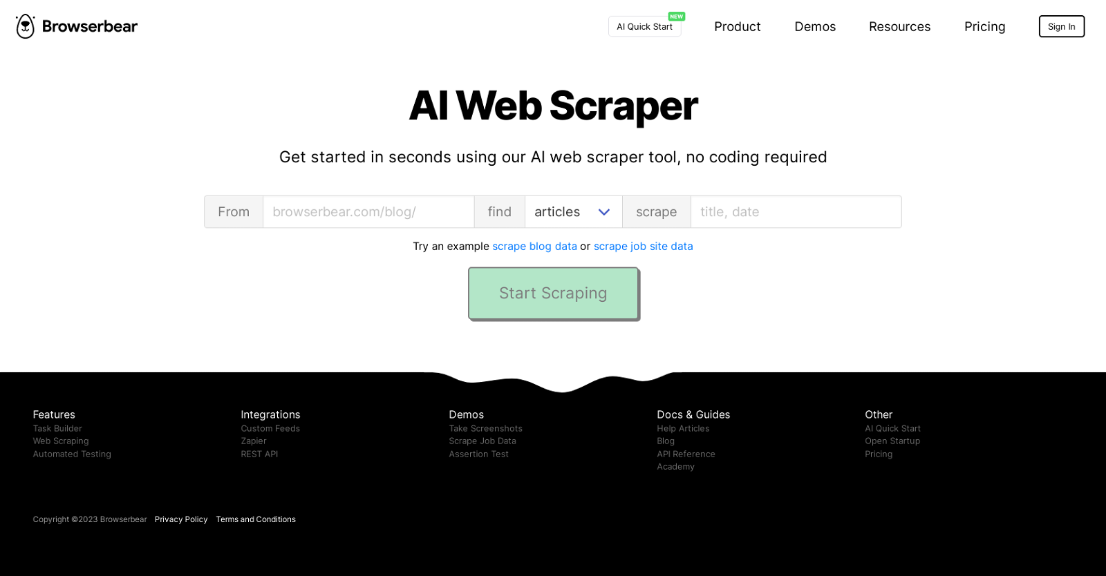 Browserbear website