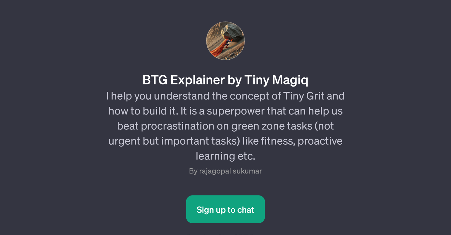 BTG Explainer by Tiny Magiq website