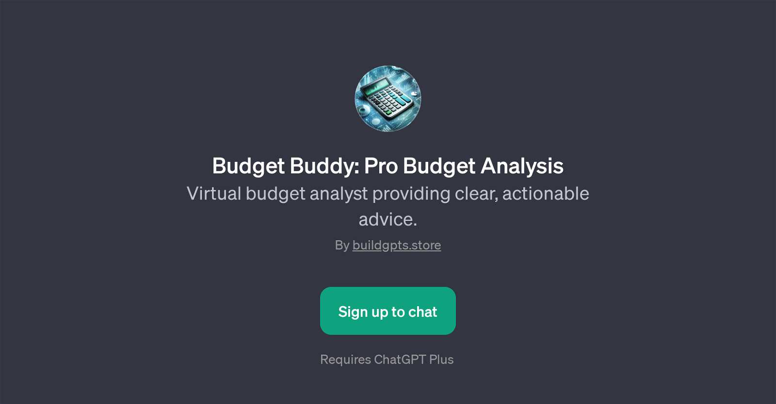 Budget Buddy: Pro Budget Analysis website