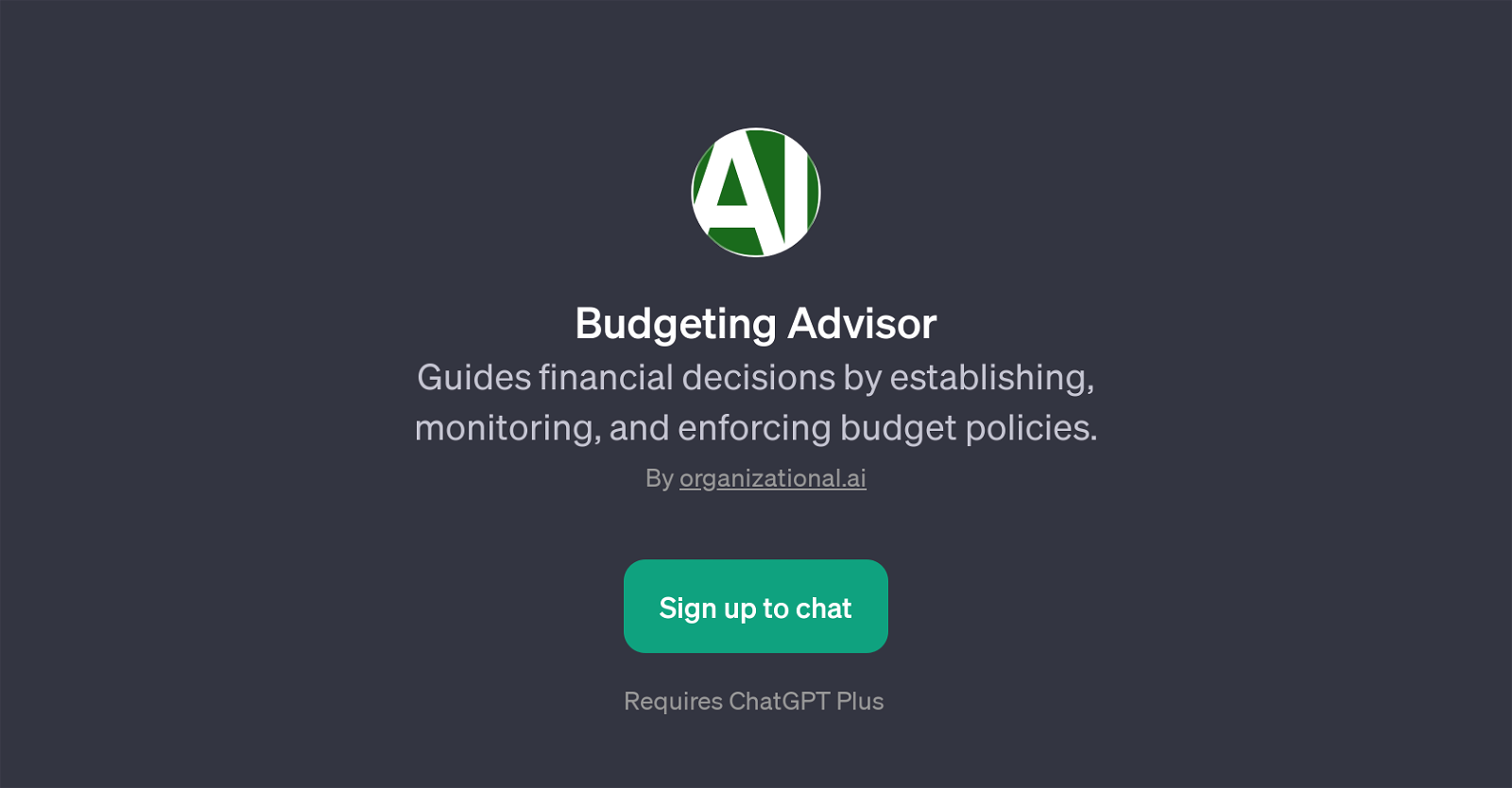 Budgeting Advisor website