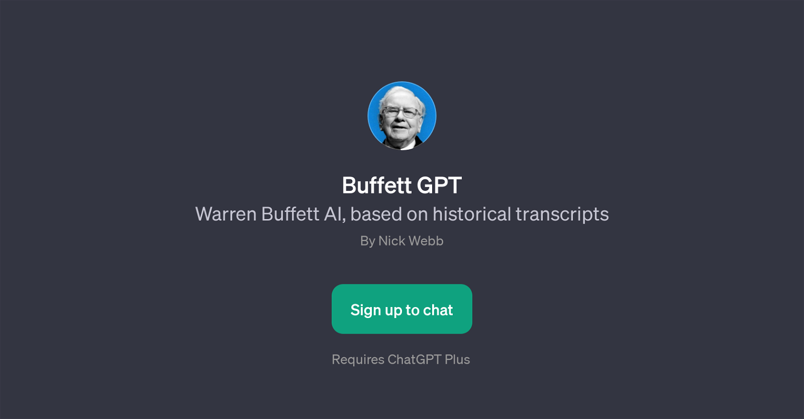 Buffett GPT website