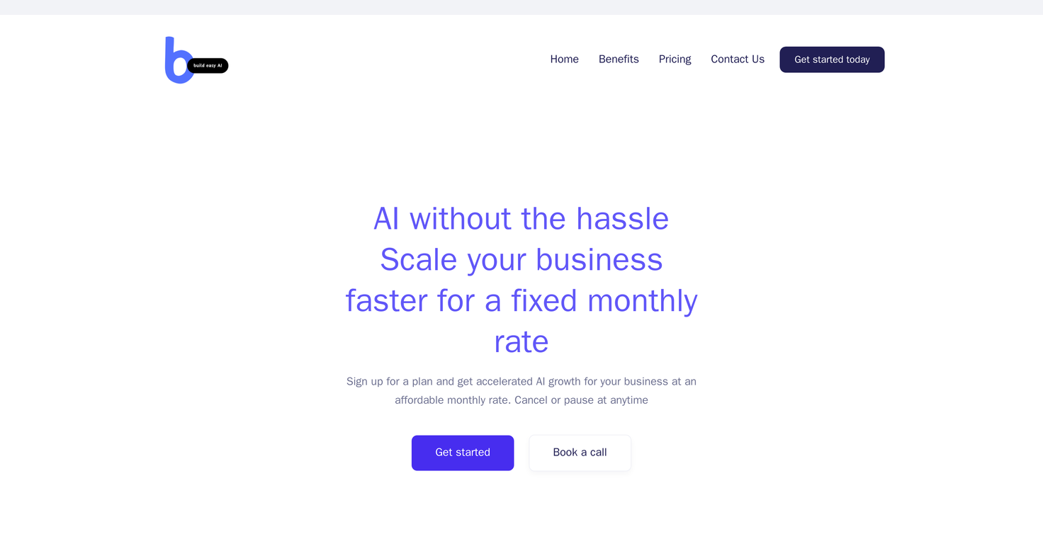 Build Easy AI website