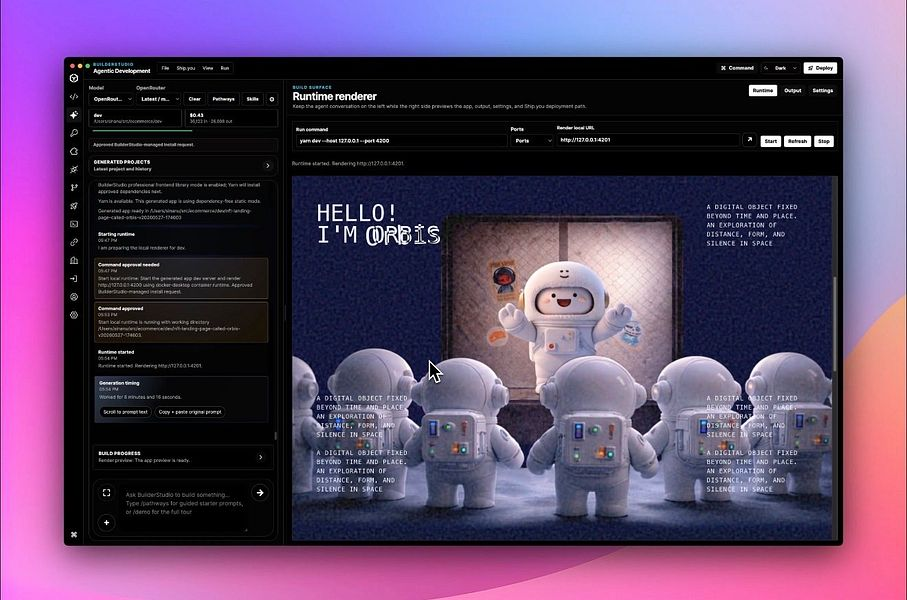 BuilderStudio website