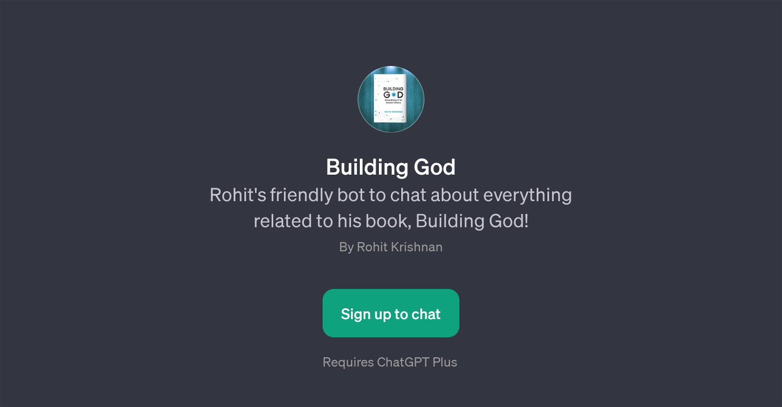 Building God GPT website