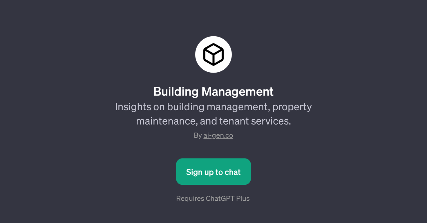 Building Management GPT website