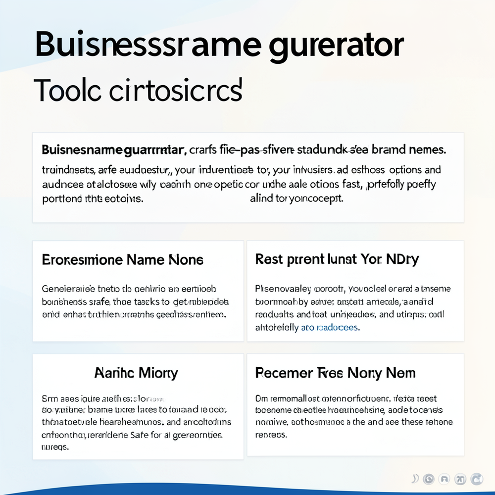 Buisnessnamegenerator website
