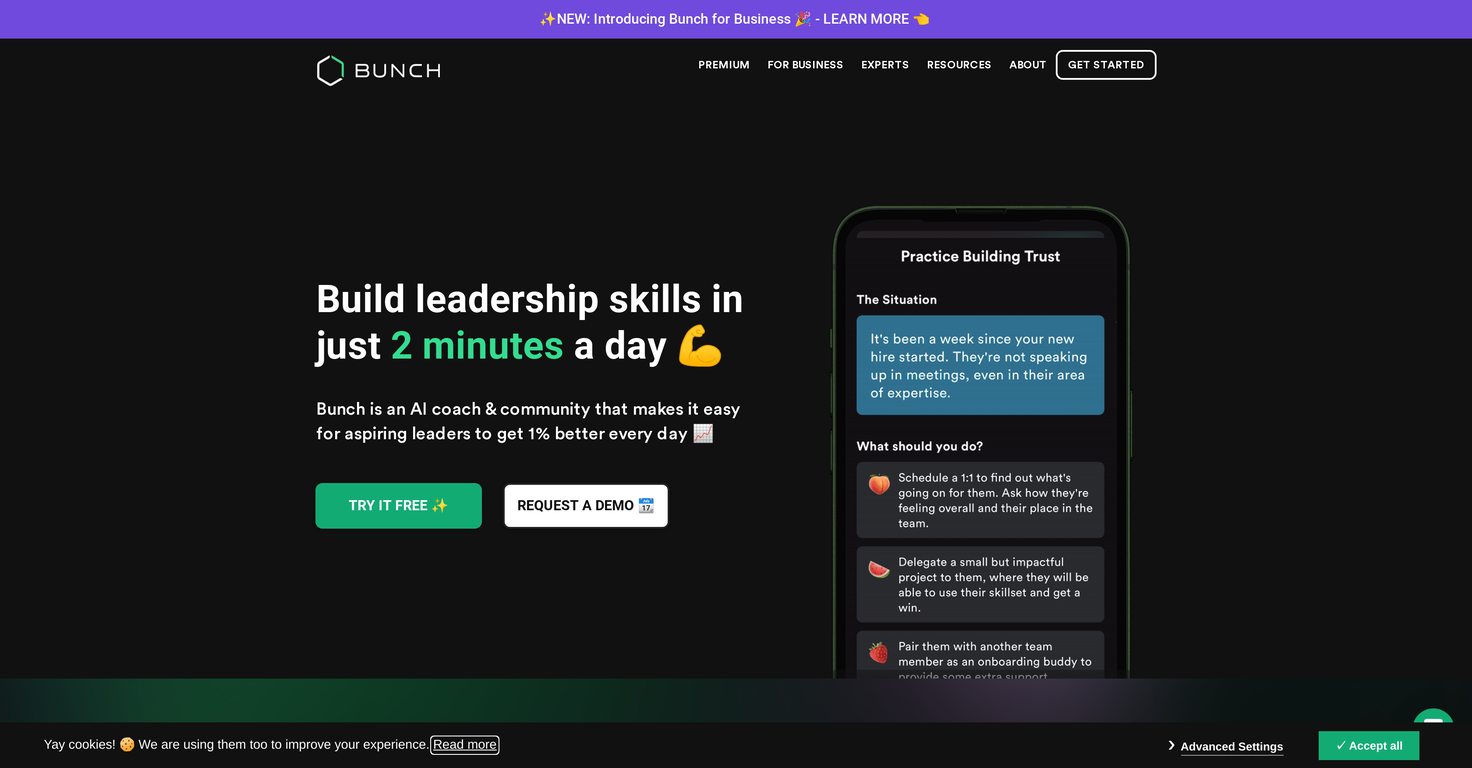 Bunch website