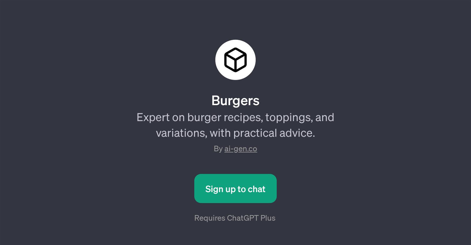 Burgers website
