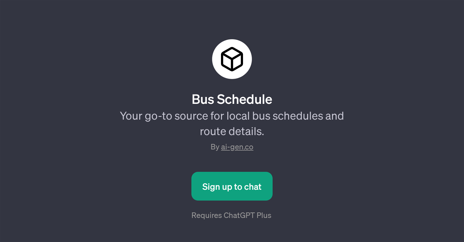 Bus Schedule website