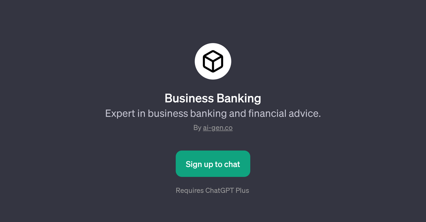 Business Banking website