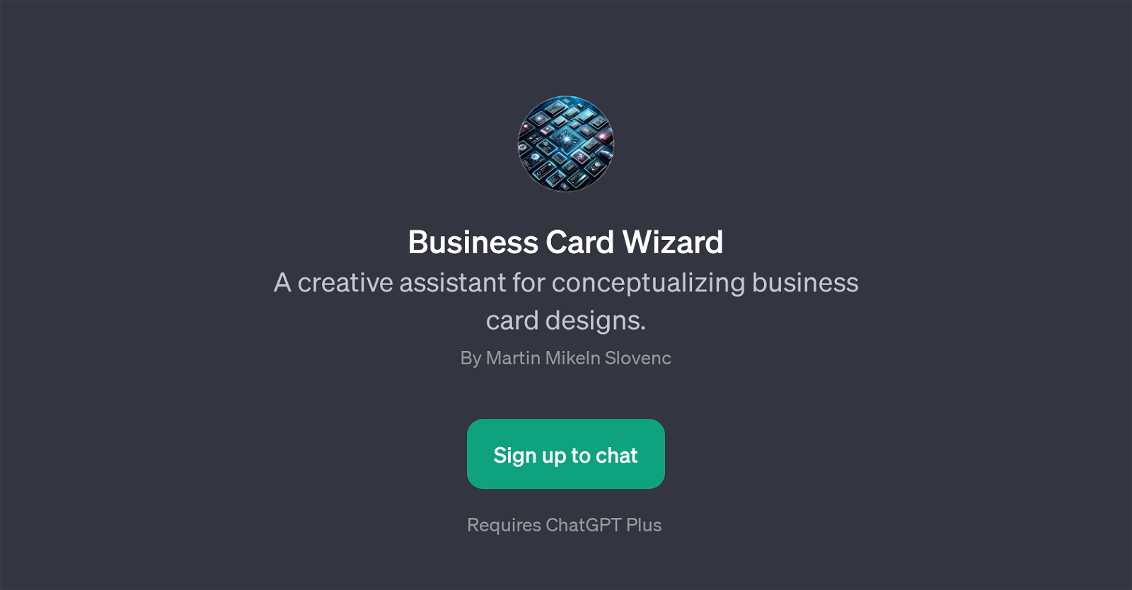 Business Card Wizard website