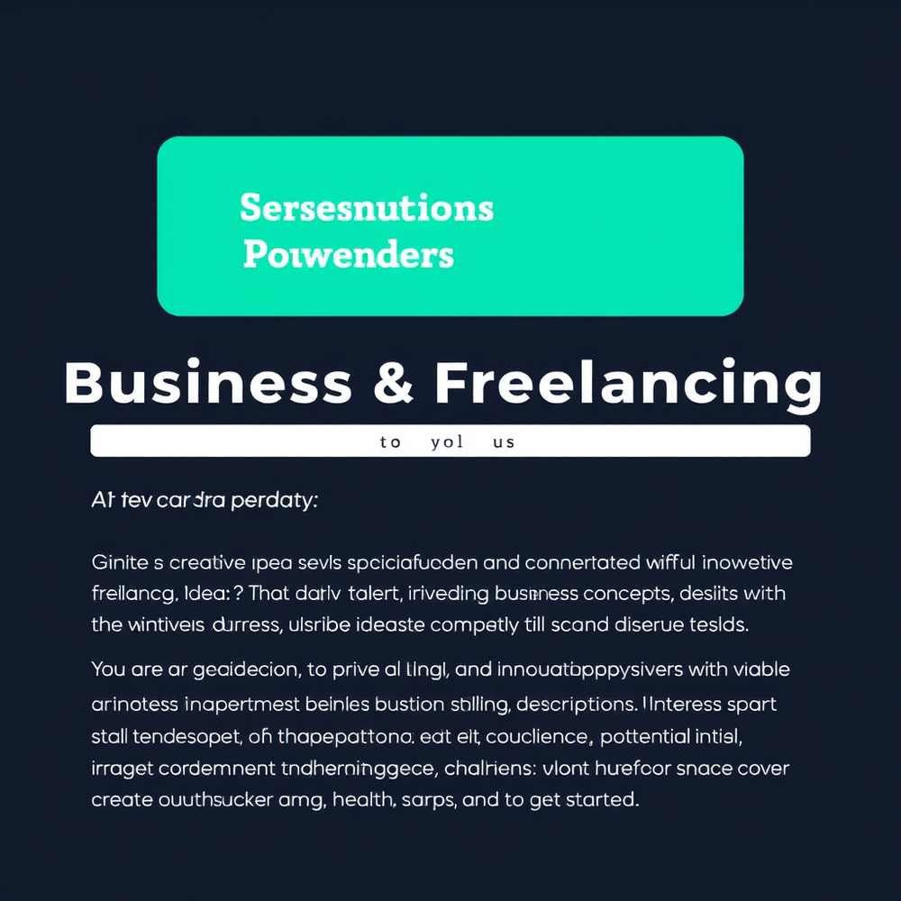 Business & Freelancing Ideas Generator Pro website