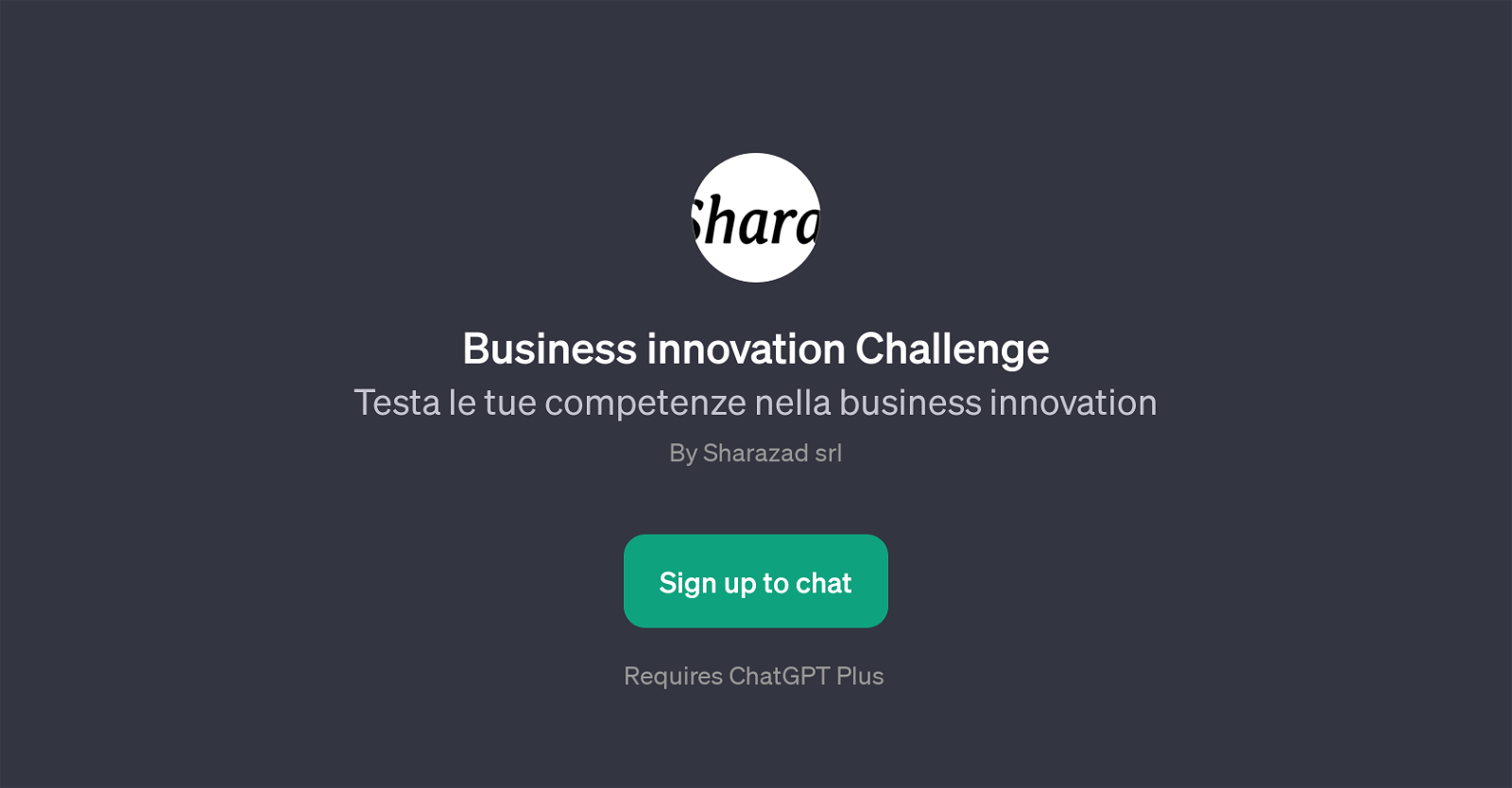 Business Innovation Challenge website