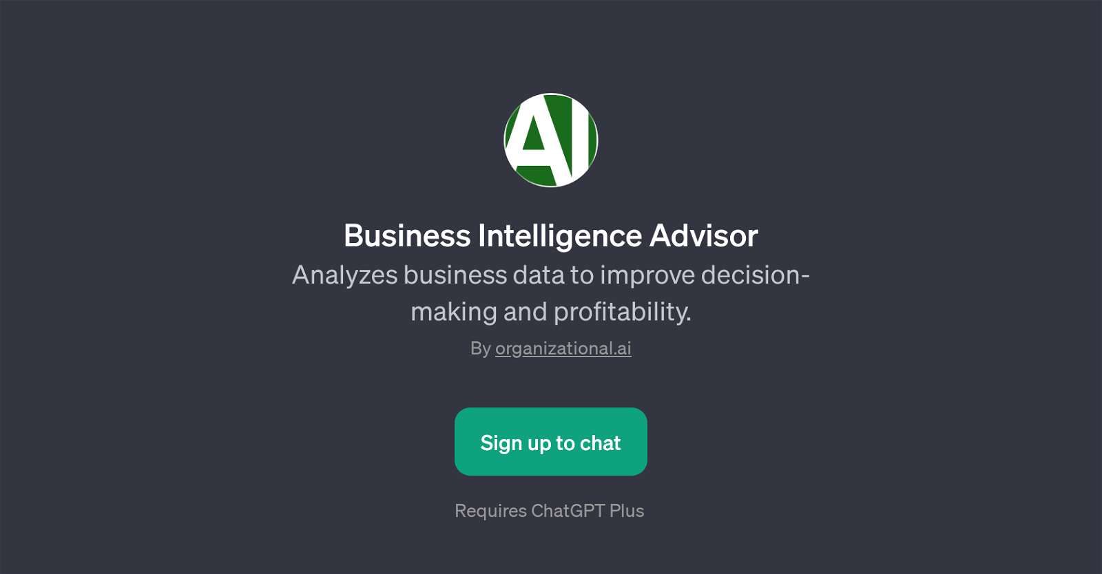 Business Intelligence Advisor website