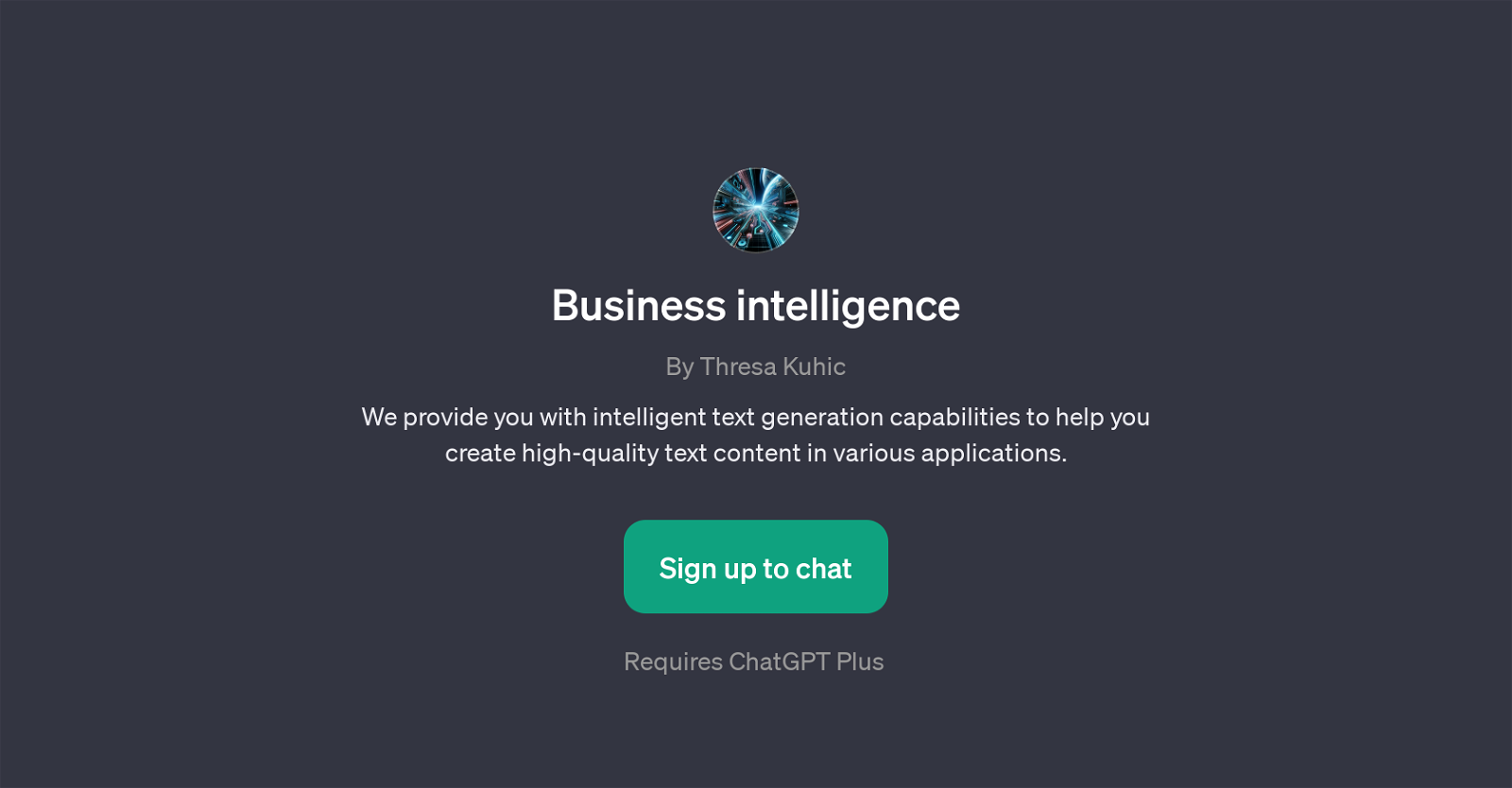Business Intelligence GPT website