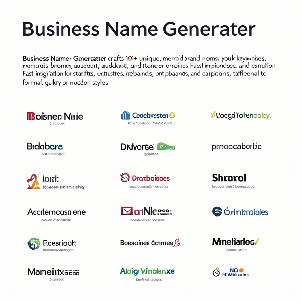 Business Name Generater website