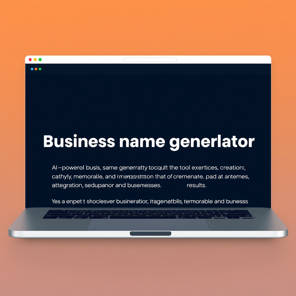 Business name generator website