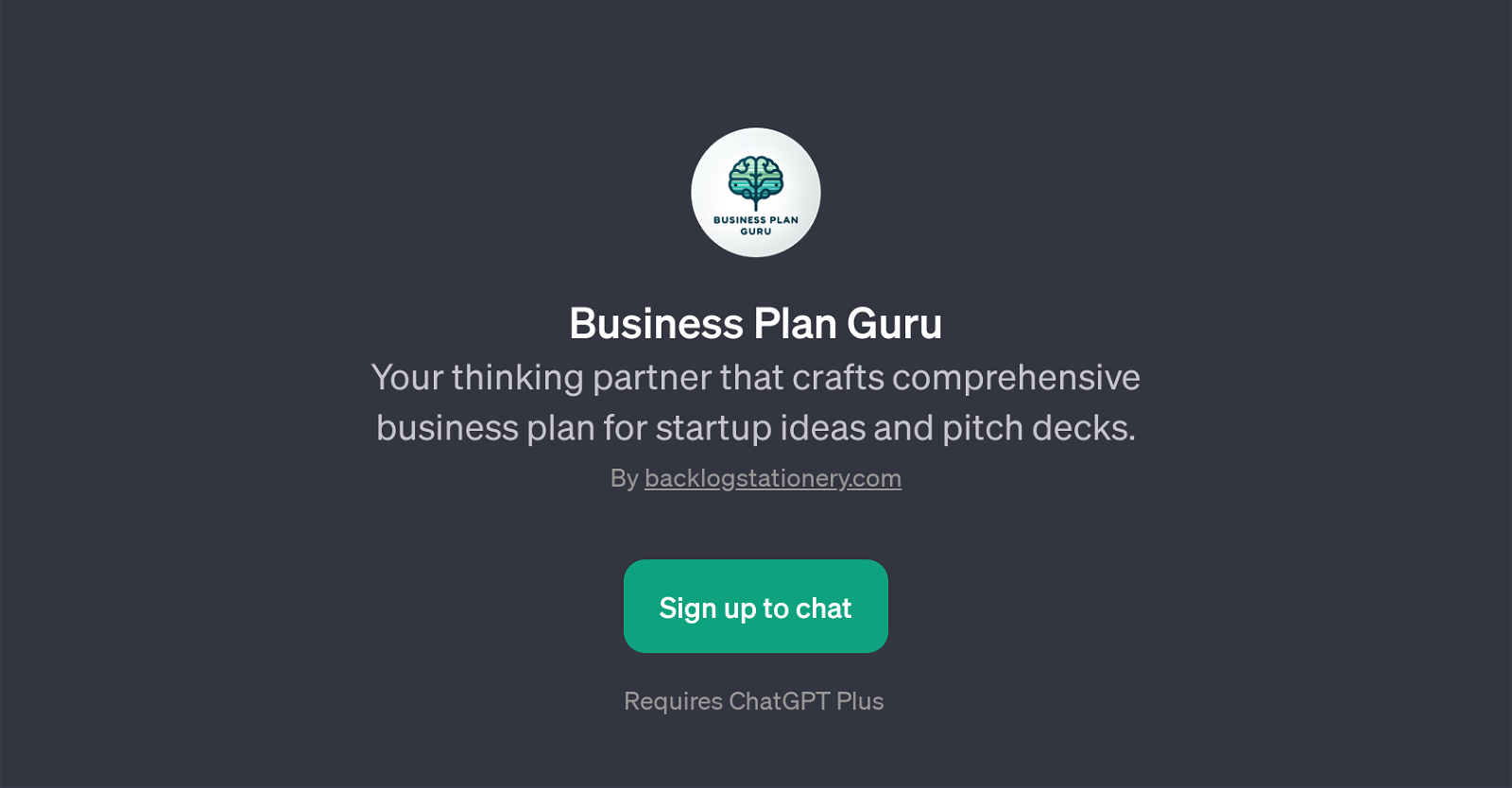 Business Plan Guru website