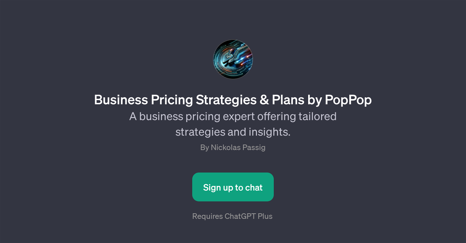 Business Pricing Strategies & Plans by PopPop website